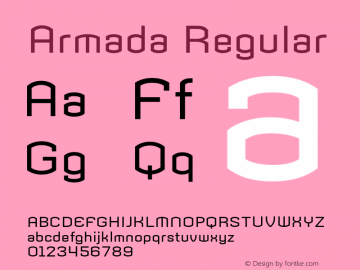 Armada Regular 001.000 Font Sample