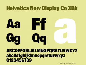 Helvetica Now Display Cn XBk Version 2.00图片样张