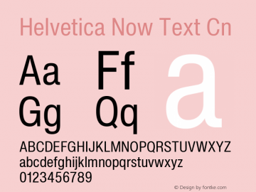 Helvetica Now Text Cn Version 2.00图片样张