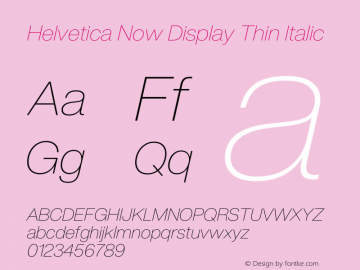 Helvetica Now Display Th It Version 1.20图片样张