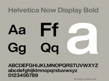 Helvetica Now Display Bold Version 1.20图片样张