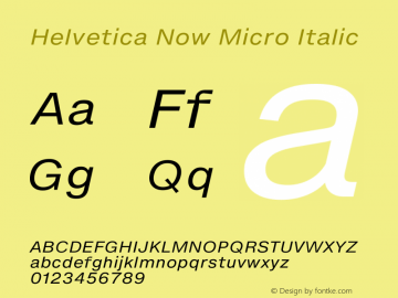 Helvetica Now Micro It Version 1.20图片样张