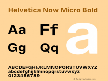 Helvetica Now Micro Bold Version 1.20图片样张