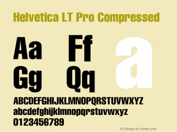 HelveticaLTPro-Compressed Version 2.000 Build 1000图片样张