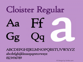 Cloister Regular Version 001.000图片样张