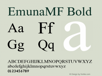 EmunaMF-Bold Version 2.000图片样张