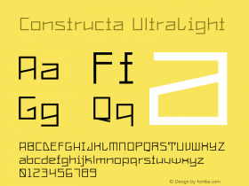 Constructa UltraLight 1.000 Font Sample