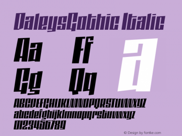 DaleysGothic Italic Version 001.000图片样张