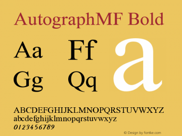 AutographMF Bold Version 3.000图片样张