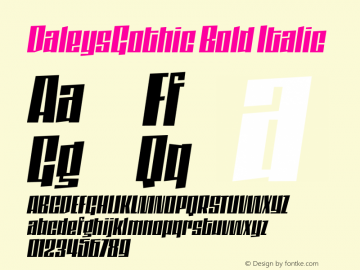 DaleysGothic Bold Italic 001.000图片样张