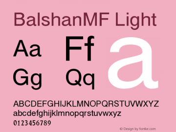 BalshanMF Light Version 1.000图片样张