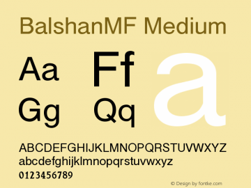BalshanMF Medium Version 1.000图片样张