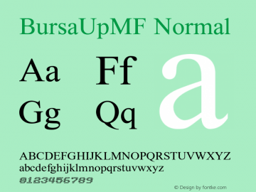 BursaUpMF-Normal Version 2.000图片样张