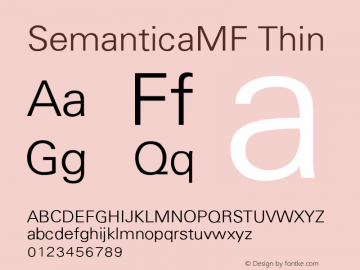 SemanticaMF Thin 2.0; ttfautohint (v1.5)图片样张