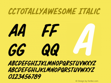 CCTotallyAwesome Italic Version 1.00 2012图片样张