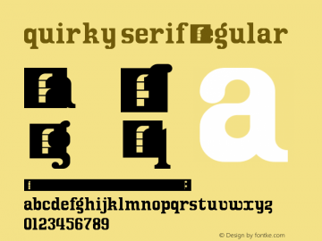 quirky serif Regular Version 1.0图片样张