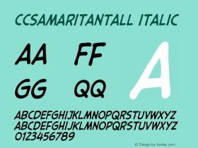 CCSamaritanTall Italic Version 1.01 2020图片样张