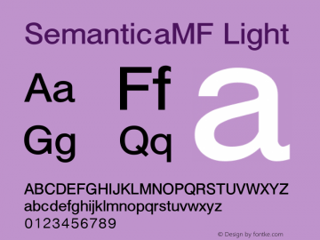 SemanticaMF Light 2.0; ttfautohint (v1.5)图片样张