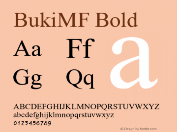 BukiMF-Bold Version 2.000图片样张