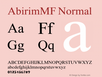 AbirimMF-Normal Version 2.000图片样张