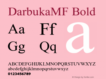DarbukaMF-Bold Version 2.000图片样张