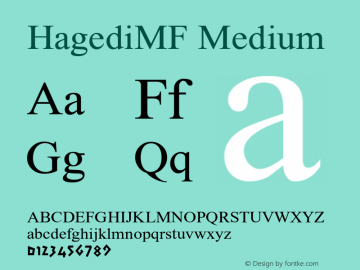 HagediMF-Medium Version 2.000图片样张