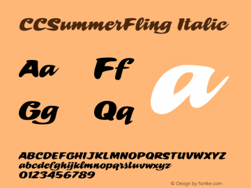 CCSummerFling Italic Version 1.00 2018图片样张