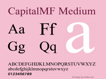 CapitalMF-Medium Version 2.000图片样张