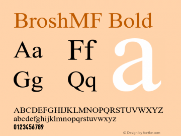 BroshMF-Bold Version 2.000图片样张