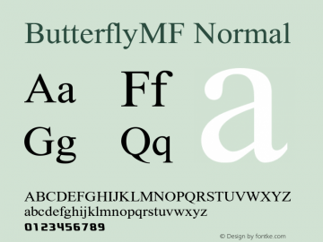 ButterflyMF-Normal Version 2.000图片样张