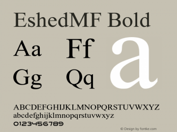 EshedMF-Bold Version 2.000图片样张