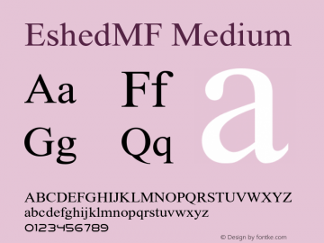 EshedMF-Medium Version 2.000图片样张