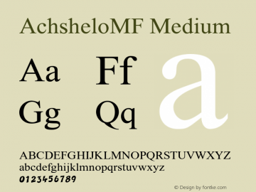 AchsheloMF-Medium OTF 1.000;PS 001.001;Core 1.0.38图片样张