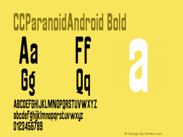 CCParanoidAndroid Bold Version 1.101;PS 001.001;hotconv 1.0.38图片样张