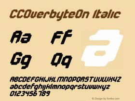 CCOverbyteOn-Italic Version 1.000;PS 001.000;hotconv 1.0.38图片样张