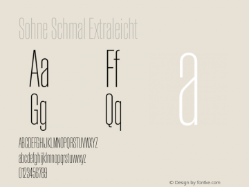 Sohne Schmal Extraleicht Version 1.109;hotconv 1.0.116;makeotfexe 2.5.65601图片样张