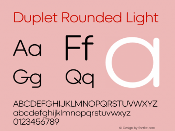 Duplet Rounded Light Version 1.000图片样张