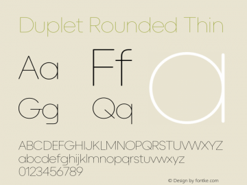 Duplet Rounded Thin Version 1.000图片样张