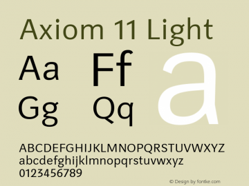 Axiom 11 Light Version 2.001 | web-ttf图片样张