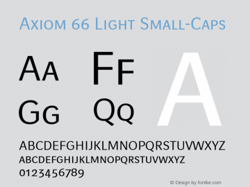 Axiom 66 Light Small-Caps Version 2.001 | web-ttf图片样张