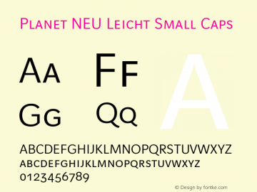 Planet NEU Leicht Small Caps Version 2.001图片样张