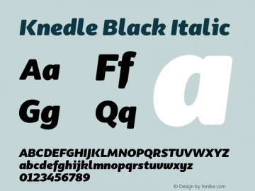 Knedle Black Italic Version 0.201;FEAKit 1.0图片样张