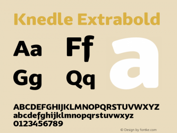 Knedle Extrabold Version 0.201;FEAKit 1.0图片样张