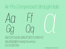 Air Pro Compressed UltLt Ita Version 1.000;hotconv 1.0.109;makeotfexe 2.5.65596图片样张