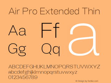 Air Pro Extended Thin Version 2.000;hotconv 1.0.109;makeotfexe 2.5.65596图片样张