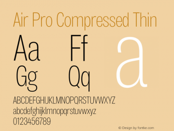 Air Pro Compressed Thin Version 2.000;hotconv 1.0.109;makeotfexe 2.5.65596图片样张