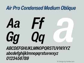 Air Pro Condensed Med Obliq Version 1.000;hotconv 1.0.109;makeotfexe 2.5.65596图片样张