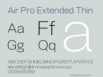 Air Pro Extended Thin Version 2.000;hotconv 1.0.109;makeotfexe 2.5.65596图片样张