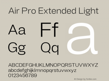 Air Pro Extended Light Version 2.000;hotconv 1.0.109;makeotfexe 2.5.65596图片样张