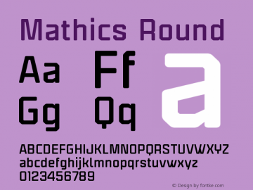 Mathics Round Version 1.000;hotconv 1.0.109;makeotfexe 2.5.65596图片样张